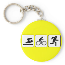 Swim, Bike, Run - Triathlon Keychain