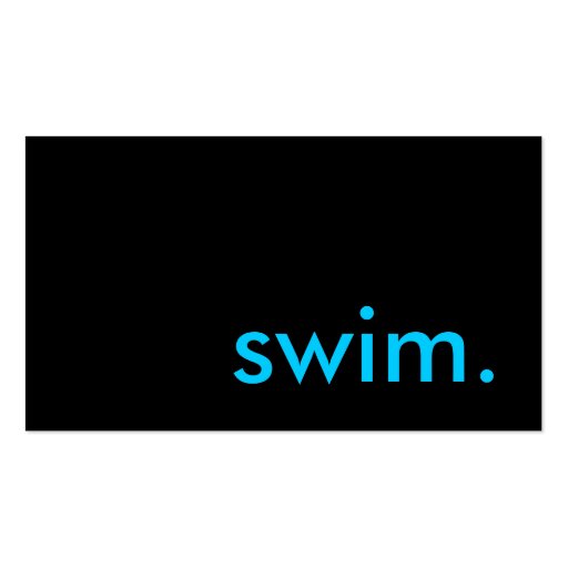 swim. business card templates (front side)