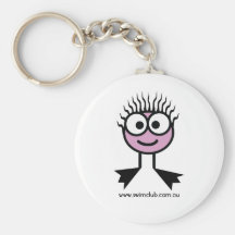 Swim Club Pink Swim Character Key Ring Keychains