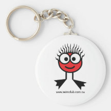Swim Club Red Swim Character Key Ring Keychain