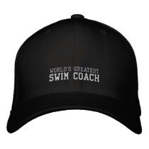 Swim Coach, World's Greatest Hat embroidered hats