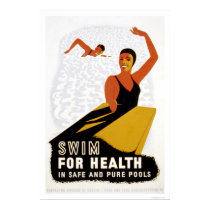Swim For Health 1940 WPA posters