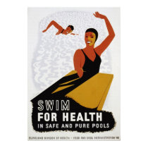Swim for Your Health Poster posters