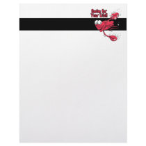 swim for your life scared swmming crab custom letterhead