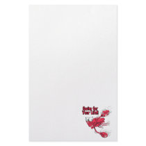 swim for your life scared swmming crab custom stationery