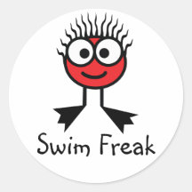 Swim Freak - RedCharacterStickers
