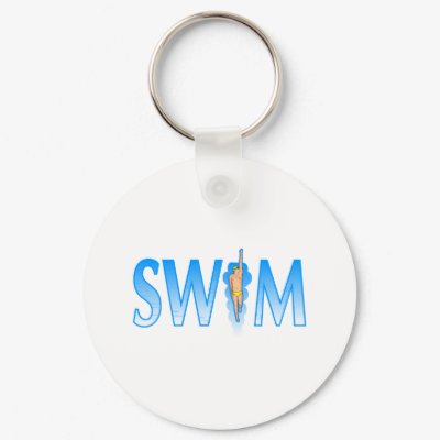 Swim Keychain by TeeZazzle