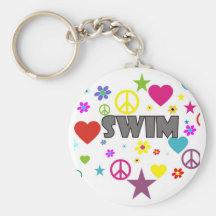 Swim Mixed Graphics Key Chain