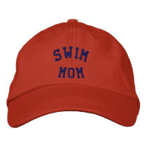Swim Mom Embroidered Hat embroidered hats by Mom_and_Dad_Stuff Swim Mom Embroidered Hat embroidered hats