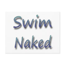 Swim Naked Postcard
