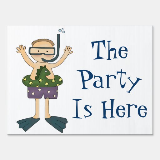 Swim Party Yard Sign Zazzle
