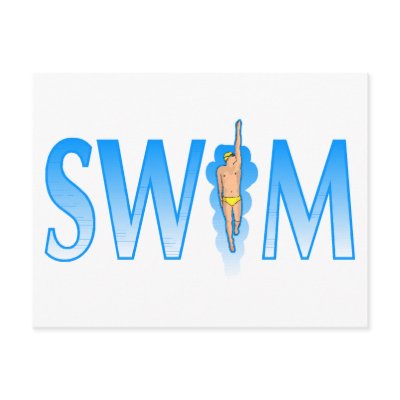 Swim Post Cards by TeeZazzle