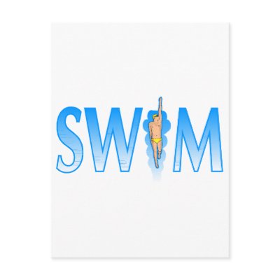 Swim Postcard by TeeZazzle