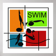 Swim Quartet Print