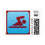 swim sport postage stamp