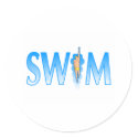 Swim stickers by TeeZazzle Swim stickers
