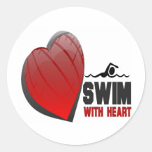 SWIM WITH HEART STICKERS