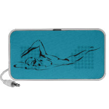 Swimmer Athlete Design Doodle Portable Speakers
