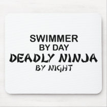 Swimmer Deadly Ninja by Night Mouse Pad