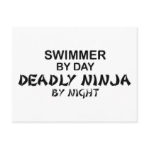 Swimmer Deadly Ninja by Night Postcard