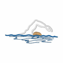Swimmer Outline embroidered shirts