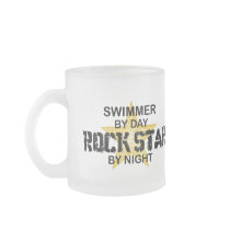 Swimmer Rock Star by Night Coffee Mugs