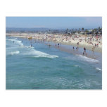 Swimmers And Surfers In Ocean Water On Waves In Sa Postcard