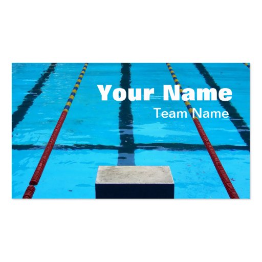 SWIMMERS PROFILE OR BUSINESS CARD TEMPLATE (front side)