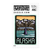 Swimmin' in Alaska Postage Stamp