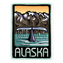 Swimmin' in Alaska Postcard