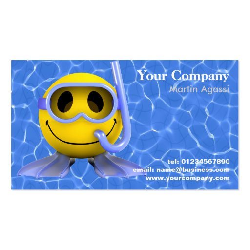 Swimming and Diving Business Cards