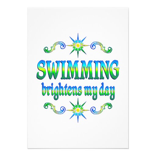Swimming Brightens Custom Announcements