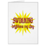 Swimming Brightens My Day Cards