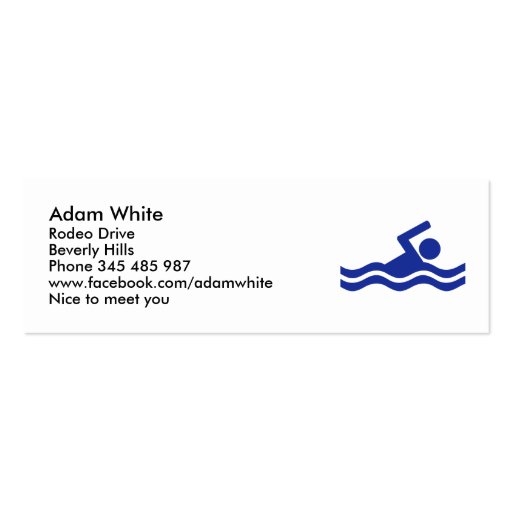 Swimming Business Cards
