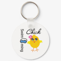 Swimming Chick keychains by chicktshirts Swimming Chick keychains