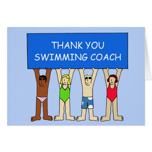 Swimming Coach Thanks Greeting Card Zazzle