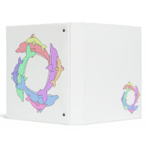 Swimming Dolphins And Babies 3 Ring Binders