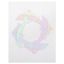 Swimming Dolphins And Babies letterhead by mydeas Swimming Dolphins And Babies letterhead