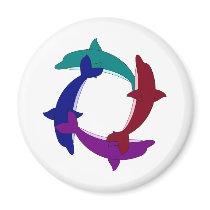 Swimming Dolphins Magnet