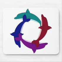 Swimming Dolphins Mousepads