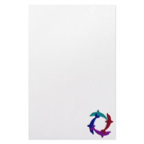 Swimming Dolphins stationery by mydeas Swimming Dolphins stationery
