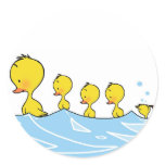 Swimming duck family stickers