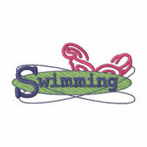 Swimming embroidered shirts
