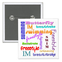 Swimming Everywhere Square Button