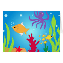 Swimming fishes cards