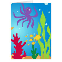 Swimming fishes cards
