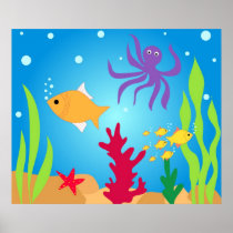 Swimming fishes posters