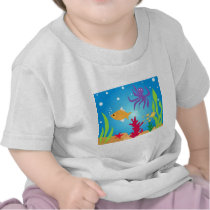 Swimming fishes t-shirts