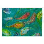 Swimming Flowers Greeting Card
