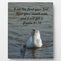 Swimming Geese with Open Mouths Plaque